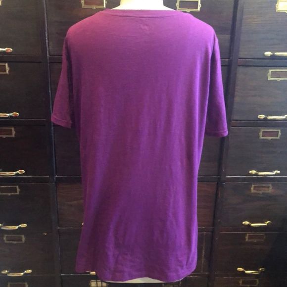 Loft Plum Ribbon & Rhinestone Tee - L - Picture 4 of 5